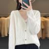 Women's 30% Cashmere Cardigan - Soft & Warm Wool Blend Sweater