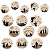 Wooden Christmas Tree Nativity Scene Hanging Tag - Thanksgiving Decoration