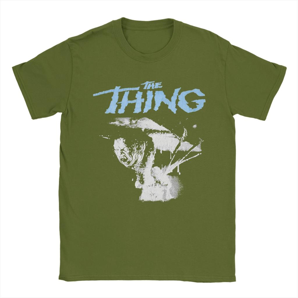 Maglietta Horror The Thing T-Shirt da Spiaggia Cotone per Uomo Maglietta Casual Originale Manica Corta Magliette Estetiche