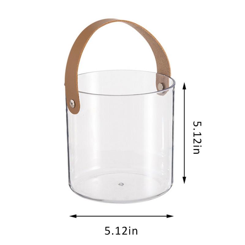 

Портативная корзина для хранения фруктов, прозрачное пластиковое ведро для льда с ремешком для вечеринки, напитка, вина, шампанского, пива, охлаждающего контейнера