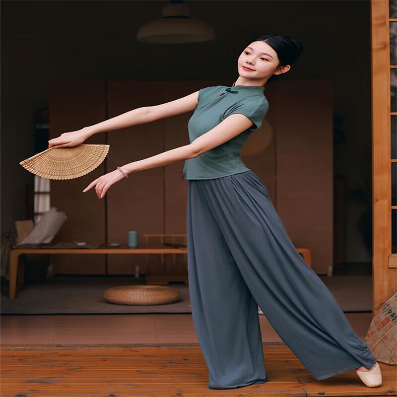 OEING Adult Chinese Classical Dance Short Sleeve Top