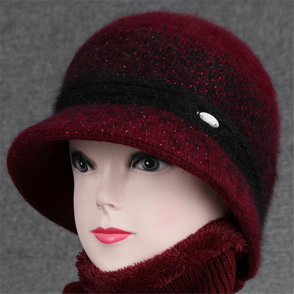 Middle-Aged And Elderly Hat Grandma Foreign Style Casual Old Lady Basin Hat Versatile Wool Hat