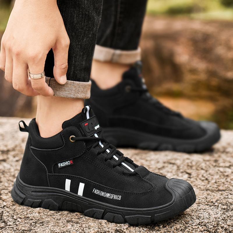 Fashion High Quality Causal Shoes for Men High Top Leather Sneakers Comfortable Male Sports Shoes Fashion Men Hiking  Driving2025