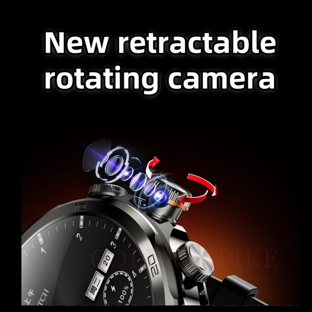 2025 Noutate Ceas inteligent H19 4G Full Netcom Android 9.0 Cu ecran Amoled de 1.95 inch Cameră rotativă 900W GPS WIFI Ceas inteligent Bărbați