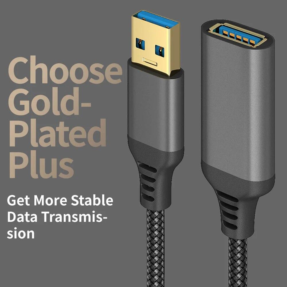 USB Extension Cable USB 3.0 Cable Male To Female Extender Cord for Smart TV PS4 PS3 Xbox One SSD Laptops 3m Extension Data Cable