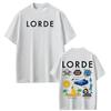 Lorde Ultrasound World Tour 2026 Maglietta Stampata Unisex Moda Donna Maglietta Casual Puro Cotone Estetica T-shirt alla Moda Regali per Fan