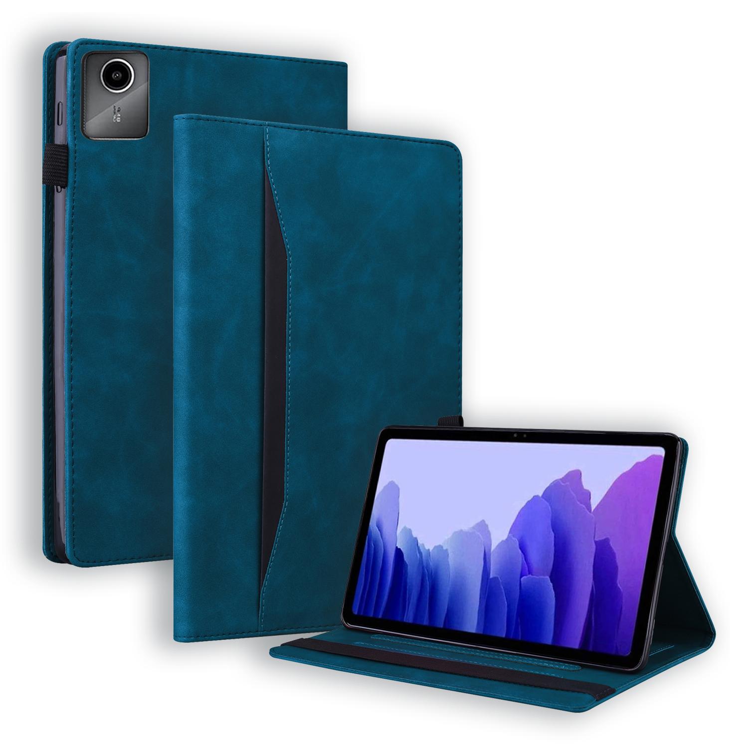 

Чехол для Lenovo Xiaoxin Pad 2025 TB365FC Защитный чехол-фолио из ПУ кожи для планшета с держателем для карт Blue