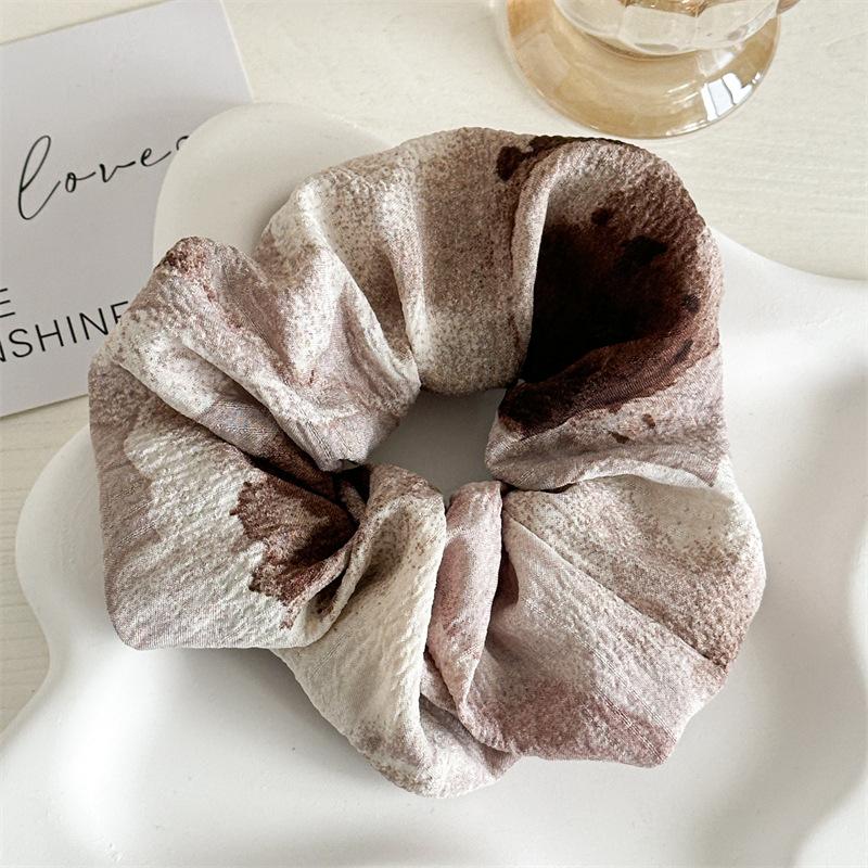 

New Stretch Fabric High Elasticity Sweet Hairband for Women, Versatile Large Size Large Intestine Hairband Head Accessory кавовий