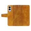 For Samsung Galaxy S25 Edge Leather Case Wallet Stand Grids Imprinted Phone Cover with Strap