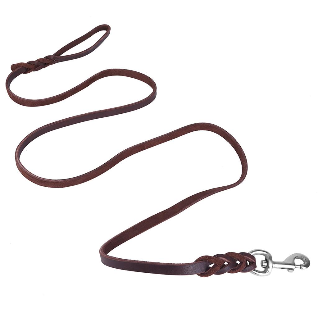 3Types Pet Dog Leash Safety Rope Cowhide and Leather Belt For Walking Running Training