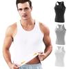 Men Vest O-neck Sleeveless Slim Fit Tank Tops Soft Breathable Layering Tops Seamless