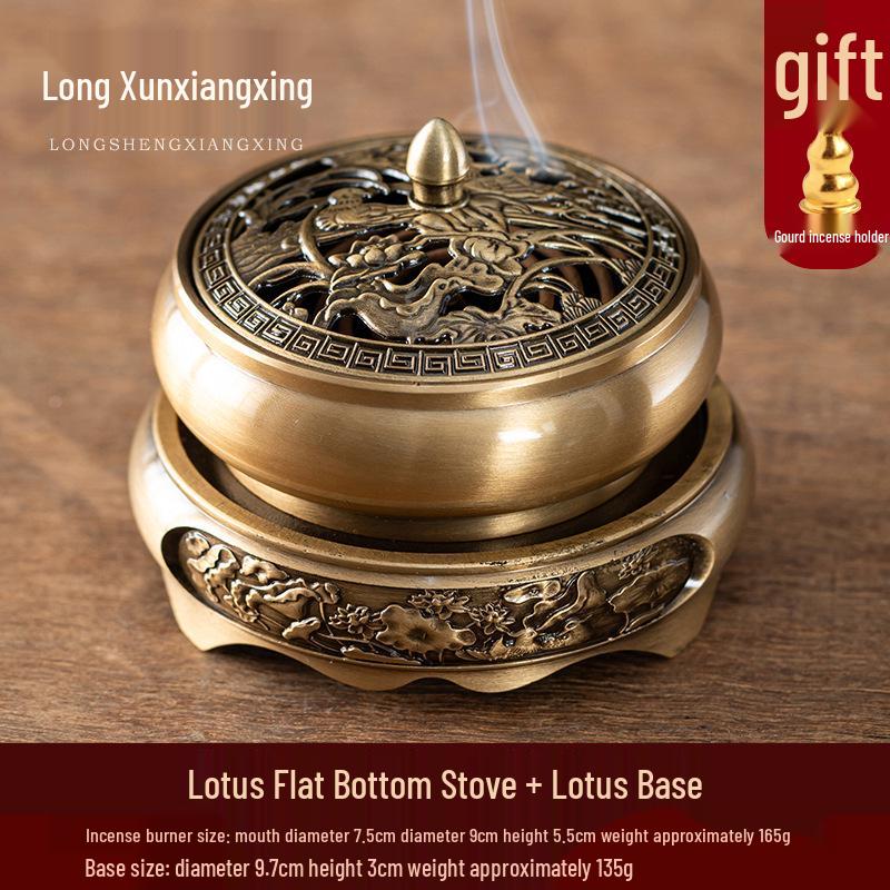 Antique Bronze Incense Burner for Indoor Use - Three-Legged Chinese Zen Aloeswood & Sandalwood Burner for Tea Ceremony & Aromatherapy.