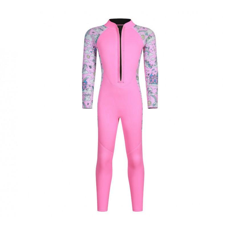 Kids 3mm Neoprene Wetsuit Long Sleeve Thermal Dive Suit Winter Swimming Diving Cold Water Protection