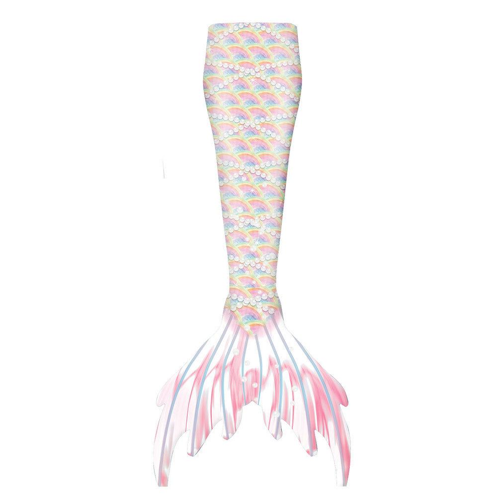 Costume da Bagno Sirena per Bambina 3 Pezzi Squame Coda di Sirena Set Bikini Bambini Spiaggia Piscina Cosplay Outfit da Bagno