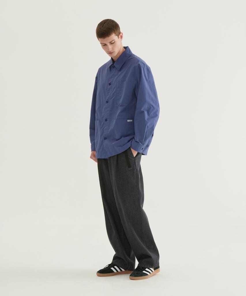COVERNAT Garment Washed Coverall Jacket Charcoal