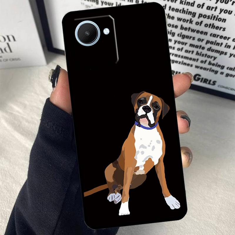 Boxer Dog For Realme 15 14 10 11 12 13 Pro Plus C65 C67 C71 C63 C61 C55 C51 C53 C75 GT6 GT7 Pro Case