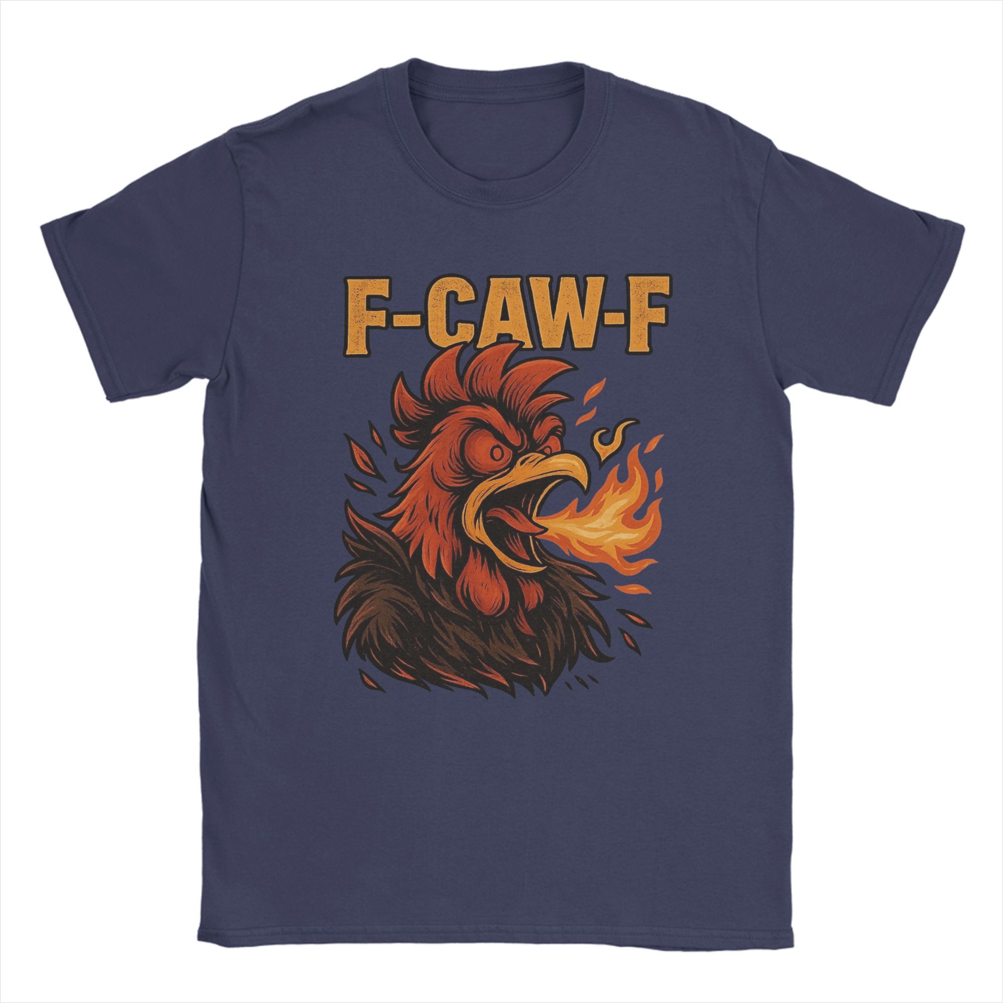 

F-CAW-F Funny Rooster Meme Hilarious Chicken Men s T Shirts Fashion Tees Short Sleeve O Neck T-Shirts 100 Cotton 6XL Clothes 4XL