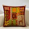 African Oil Painting Cushion Cover Dancing Girl Art Painting Sofa Decorative Pillowcase Home Living Room Pillow Cover 45x45cm