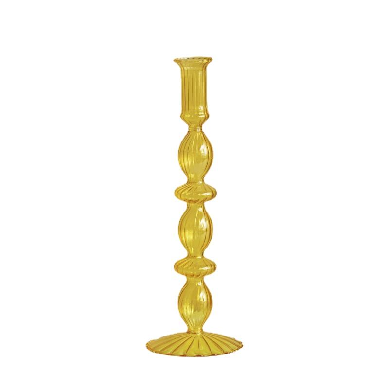 Glass Candle Holders Nordic Decor Taper Candle Holder Candlesticks for Home Wedding Room Decoration Party Vase Home Decor