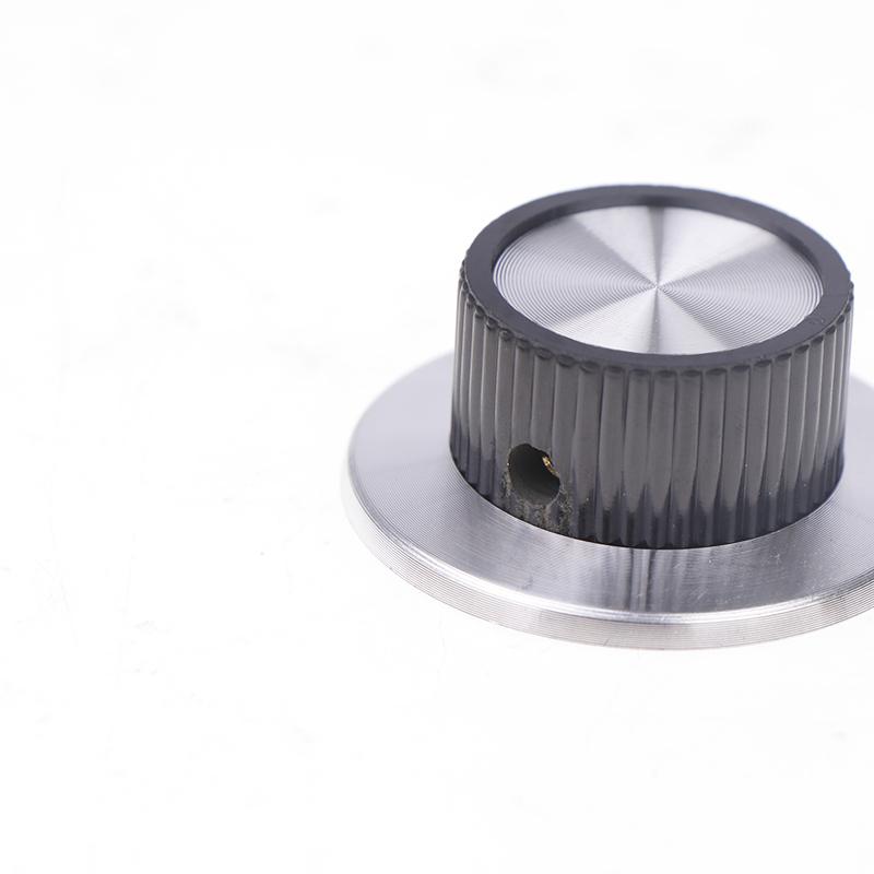 1 pièce Bouton d'effet pour pédale à tige 6 mm Accessoires DIY Dessus chromé Bouton d'amplificateur de guitare vintage Bouton avec indication flèche