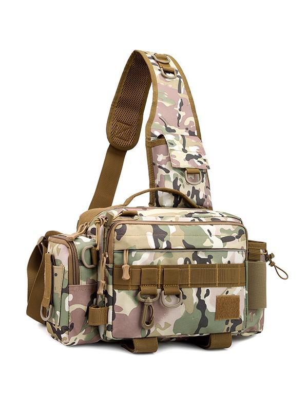 Multifunctional Large Capacity Fishing Rod & Tackle Bag: Waist, Backpack, Crossbody, and Holder