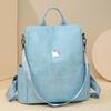 Pendler Rucksack aus weichem Leder Damen Rucksack mit großem Fassungsvermögen Einfarbige Reisetasche