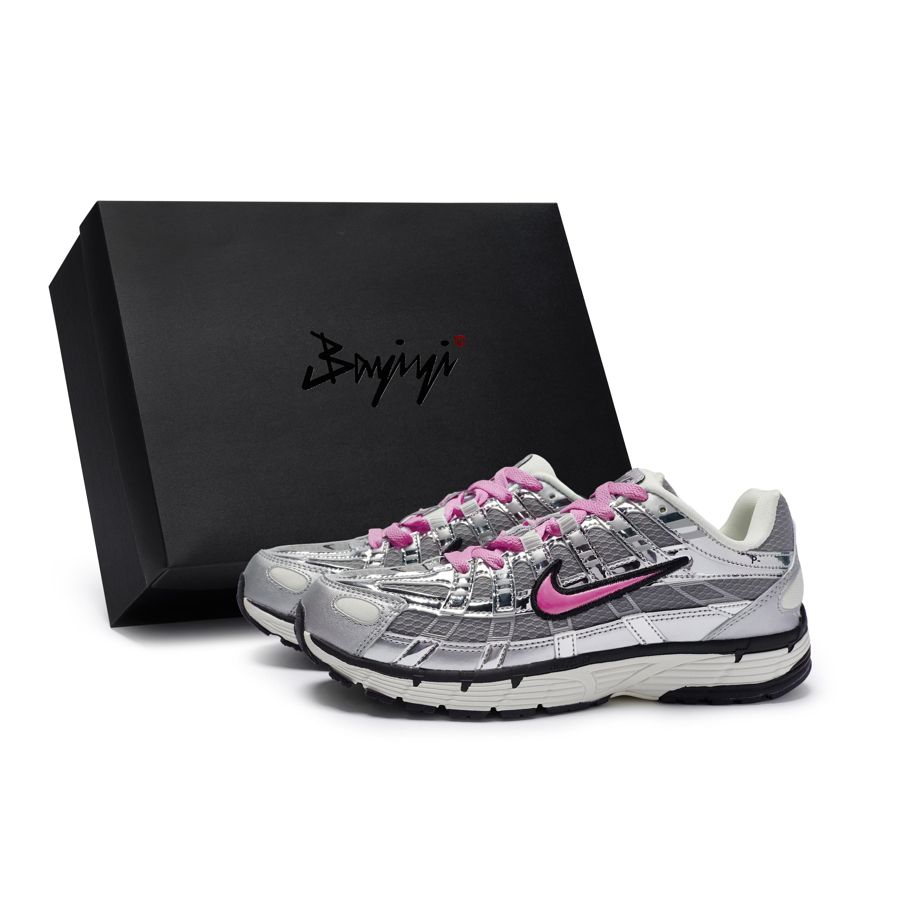 

Nike P 6000 Slip Resistant, Abrasion Resistant, Breathable Low top Casual Running Shoes Unisex Silver Gray Rose Red CN0149-001(Team80-S-BOX) 45
