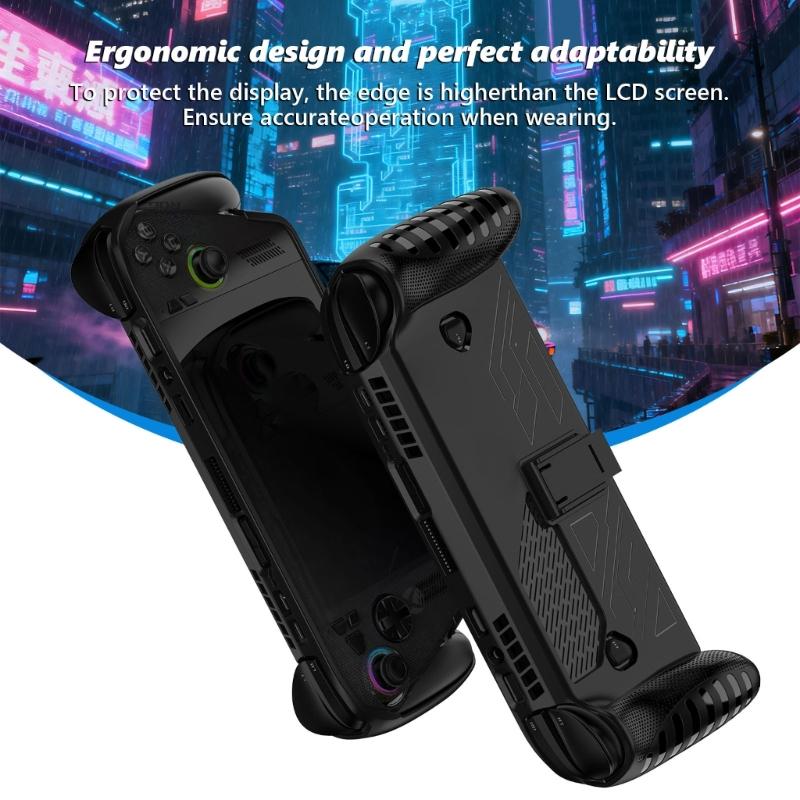 Flexible Silicone Protective Cover With AntiScratch Tempered Glass Film Portable Carrying Case For Video Game Consoles