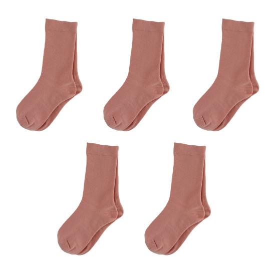 5 Pairs Crew Socks for Women Ribbed Knit Slouch Boot Socks Breathable Crochet Long Piles Socks for High School Girls