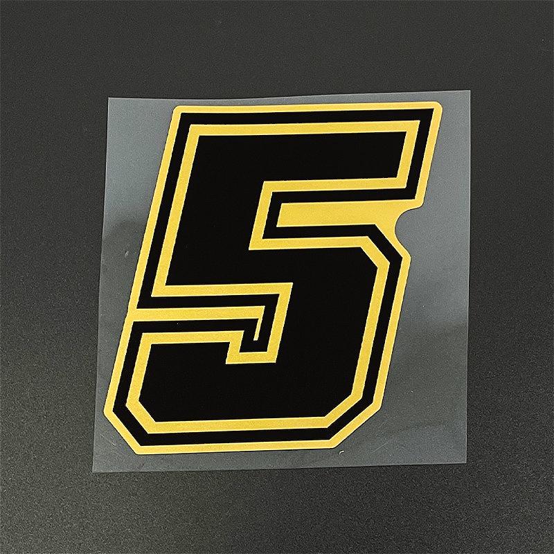 1ks Číslo 0-9 Motocykly Zlaté Nálepky Vodotěsné pro Kapotáž Motocyklu Helmu Čelní Skla Okna Auta Univerzální Vinylové Obtisky