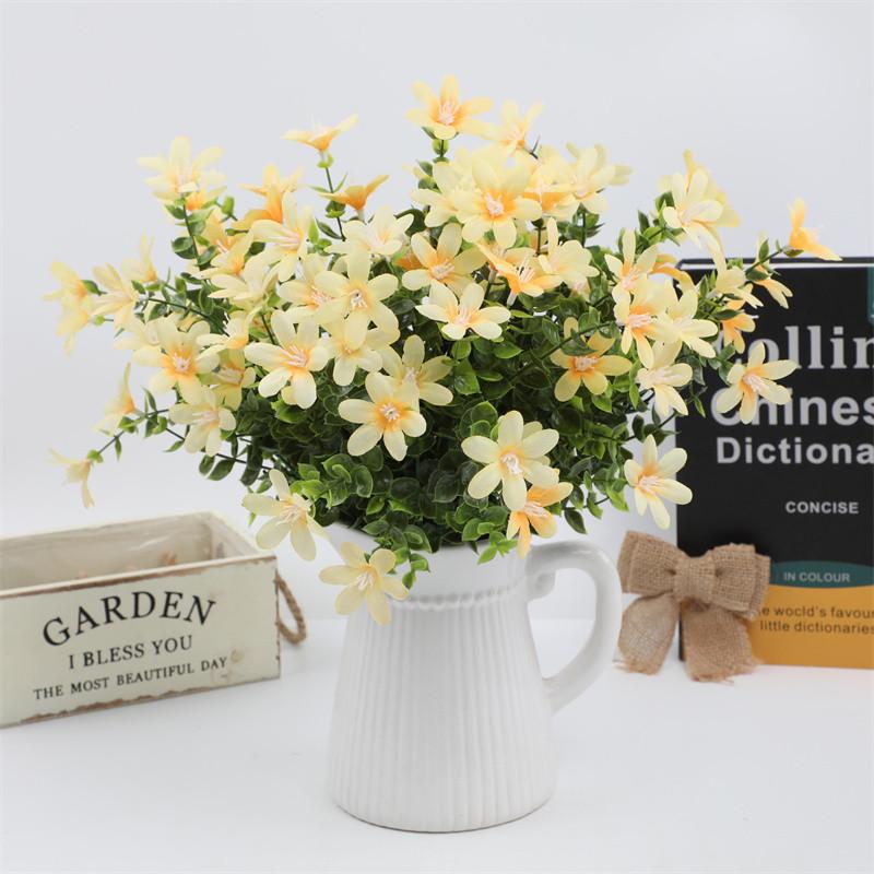 Simulated Flowers Orchid Plum Bouquet Wedding Handheld Flowers Home Decoration Small Fresh Simulated Green Plants Eucalyptus