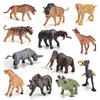 Simulation 24Pcs Ancient Era Set Model Prehistoric Animal Heavy Foot Giant Rhinoceros Saber Tooth Tiger Static Ornament