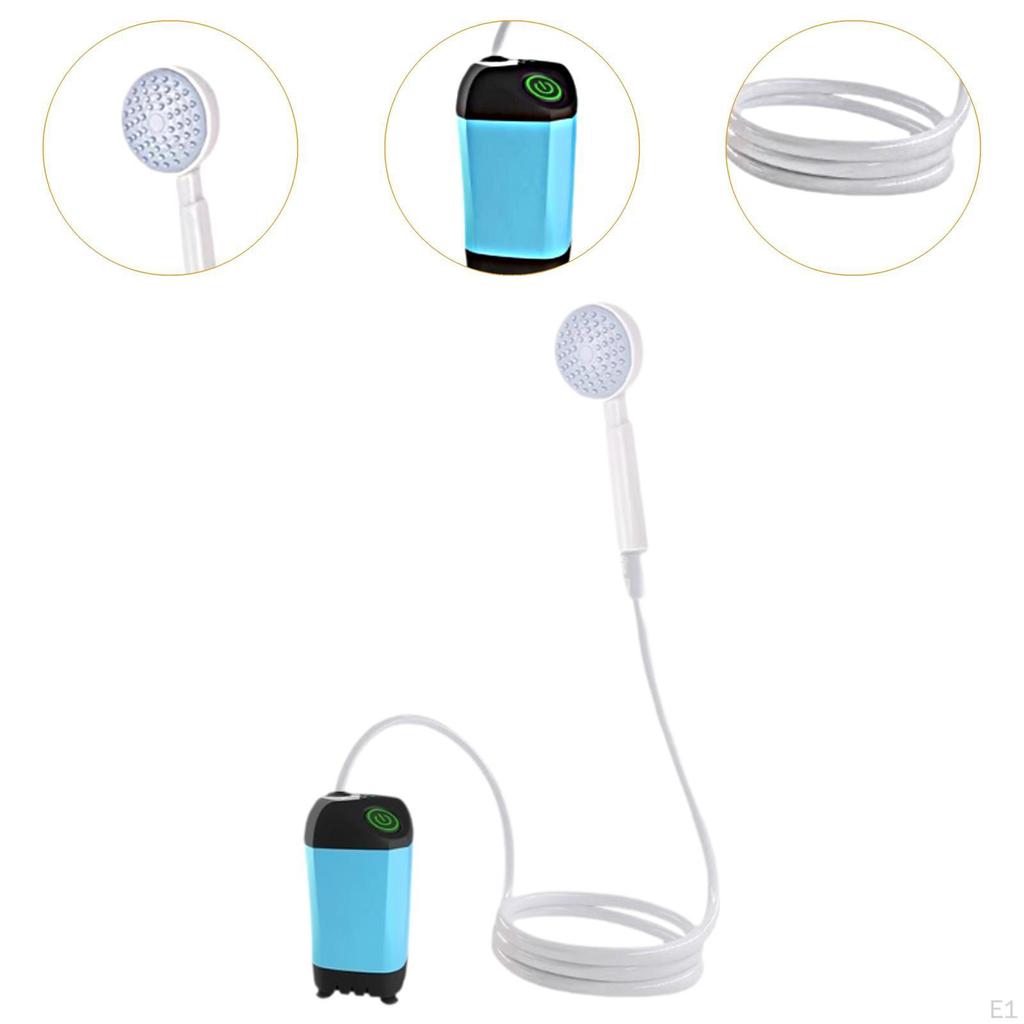 Compact Shower Pump with Head for Travel, Gardening, Car Washing