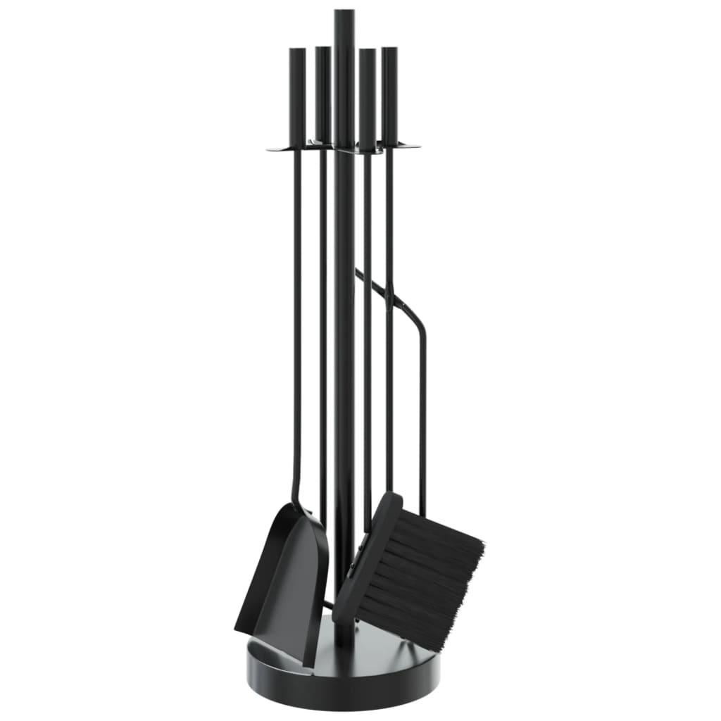 Vidaxl 5-Częściowy Zestaw Akcesoriów Do Kominka, 18X66 Cm, Stal