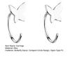 1 Pair Women Earrings, Butterfly Design Circle Shape Earrings, Open-Type Easy Wear for Daily Commuting Dating