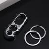 Metal Waist Buckle Double Ring  Keychain Bottle Opener Key Chain Car Key Holder Car Keychain