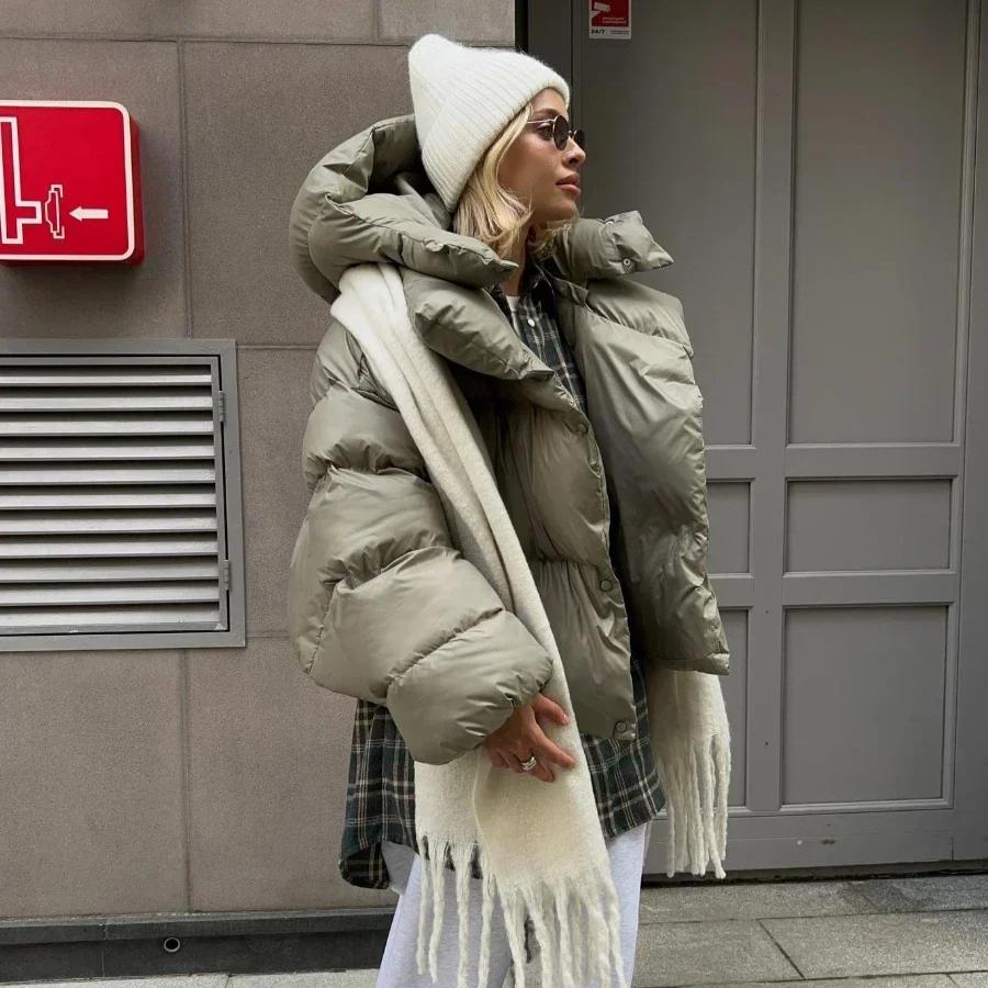 Winter Warm Cotton Puffer Jackets Women's Loose Parkas Coat Vintage Bread Jacket Outwear Office Ladies Quilted Jacket