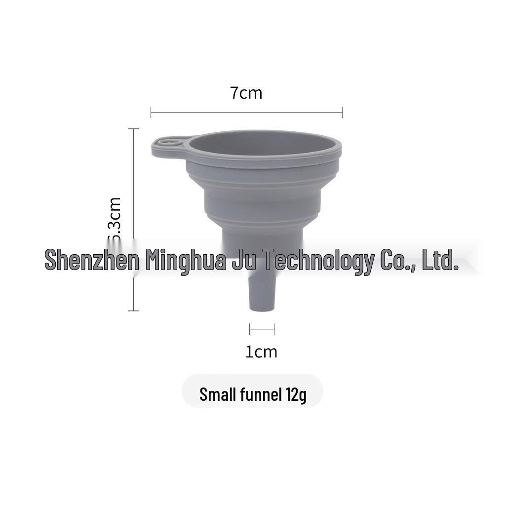 Silicone Funnel Set: Portable, Foldable, Food-Grade Funnels with Large and Small Openings for Kitchen Use