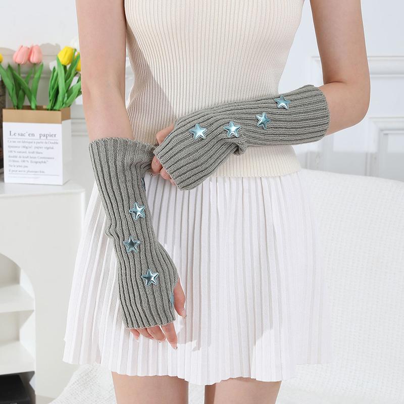 1Pair Women Winter Warm Y2K Outdoor Activities Cycling Riding Arm Cover