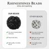 240pcs 24 Colors Rhinestone Beads for Crafts, Sparkle Round Clay Beads Crystal Disco Ball Clay Rhinestone Beads for DIY Jewelry Making Bracelet