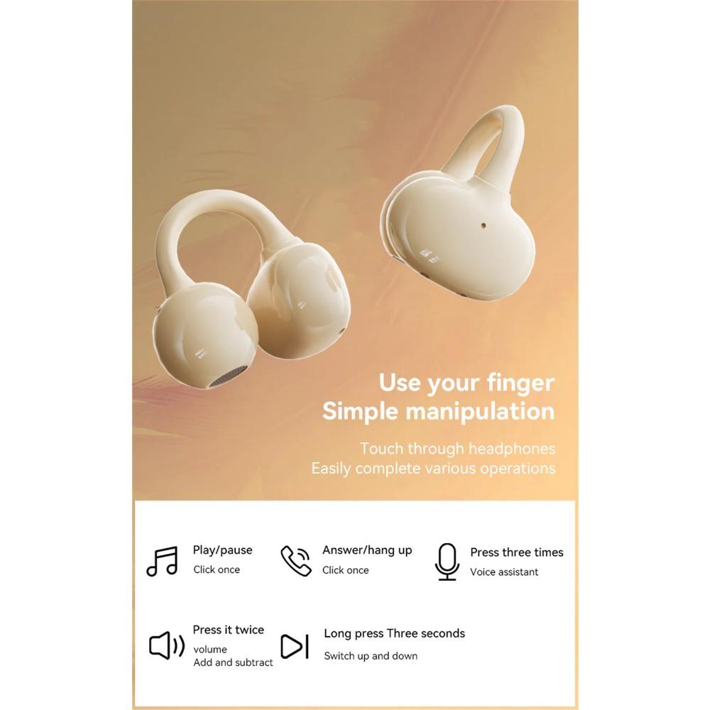 2026 New Open Bluetooth Earphone Air-bone Conduction High Sound Quality Long Battery Life Noise Reduction True Wireless Earplugs