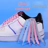 Flat Shoelace Women's Ins Small White Shoes Contrast Color Matching  Laces Rope Flat Personality AF1 Men's Sports 100/120/140CM