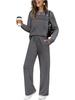 2025 New Women's Autumn/Winter Set: Long Sleeve Round Neck Top & Elastic Waist Wide Leg Trousers