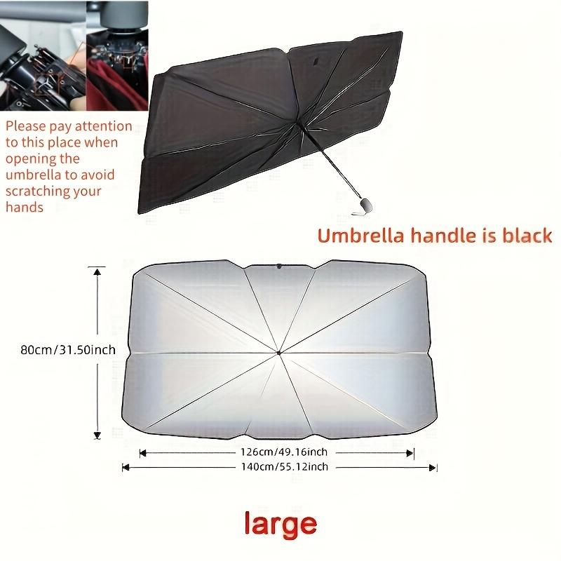 Pare-soleil de voiture pliable Housse de pare-brise Protection UV Isolation thermique Installation facile pour voitures camions SUV