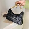 Women's Advanced Underarm Bag New Trend All-match Shoulder Hobo Bag Chain Handbag Female Fashion Plaid Shopping Bag
