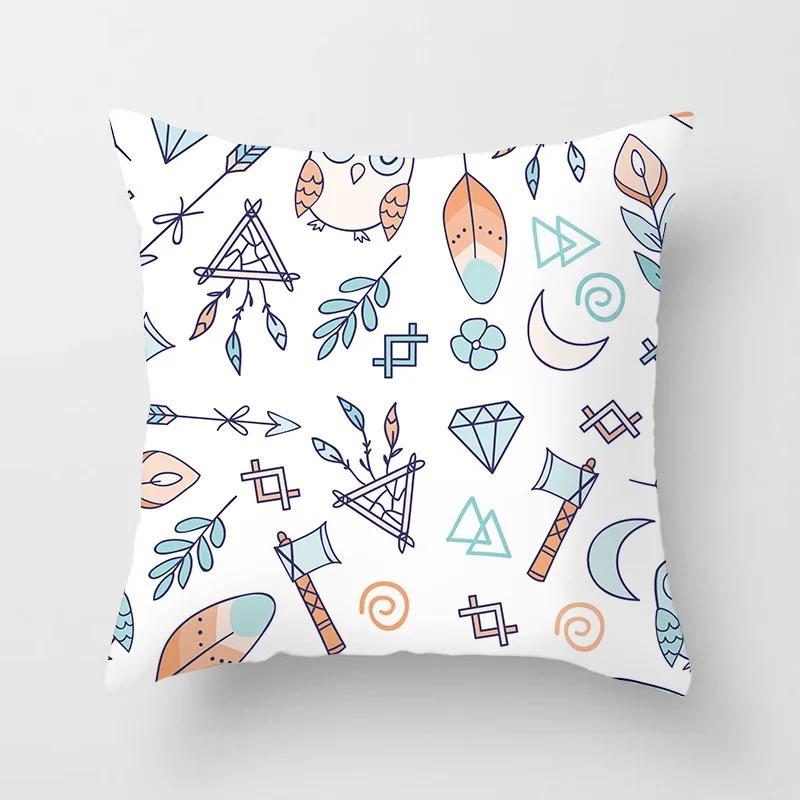 Feather Dream Catcher Pattern Pillow Cushion Cover Car Home Sofa Bed