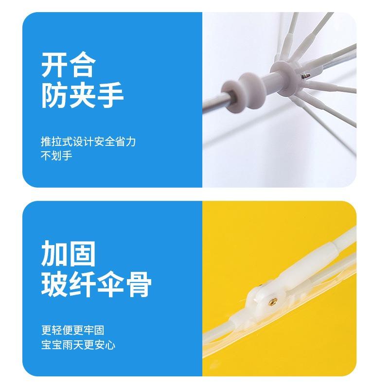 Umbrella One-time Batch Children's Umbrella Transparent Little White Umbrella Manual Strong Reinforcement Thickened Long-handled Umbrella for School