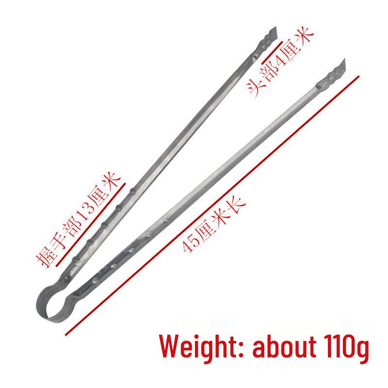 Extended Stainless Steel BBQ Tongs Set