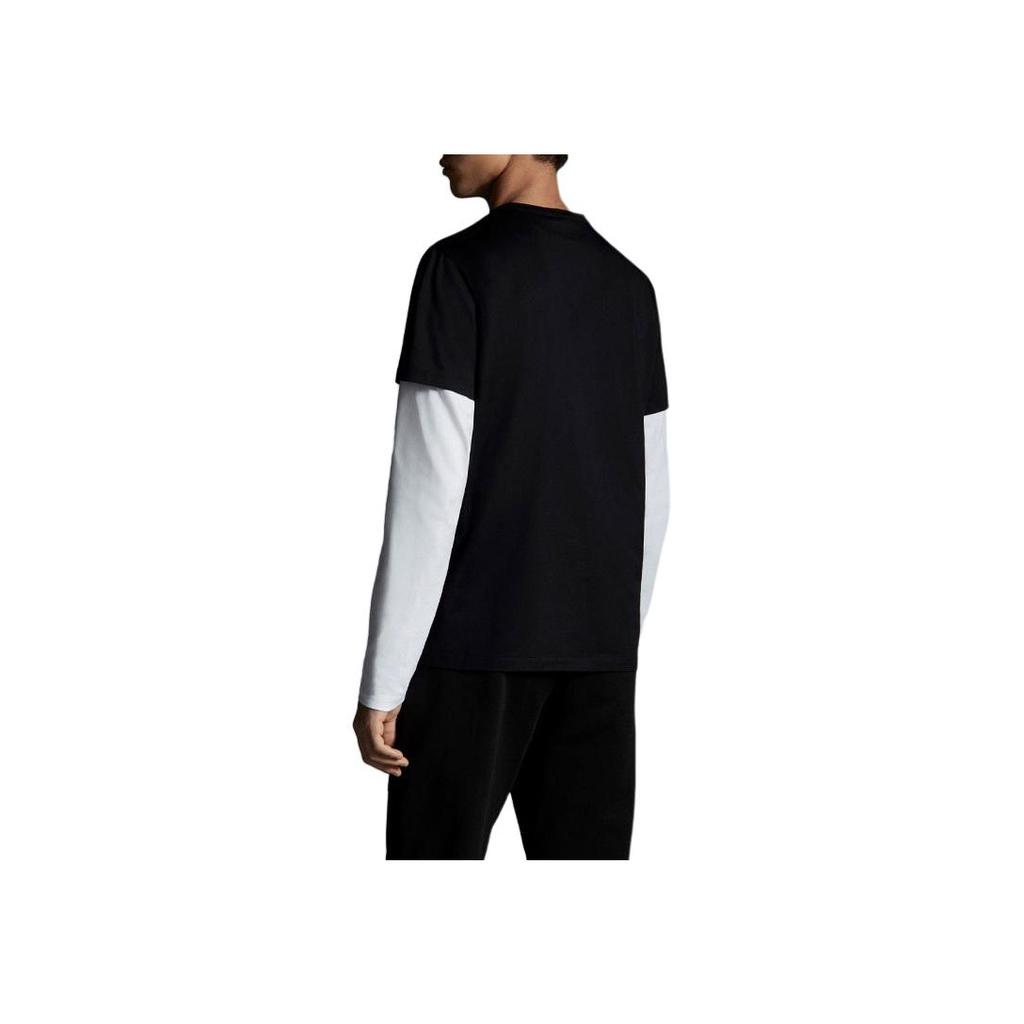 Moncler Logo Cotton Crew Neck T-Shirt Men Tops Black 0918C000388390Y999