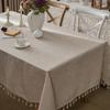 Tassel Table Cloth Linen Cotton Rectangular Tablecloth for Dining Table Coffee Table Cover Wedding Decoration Tapete Mesas